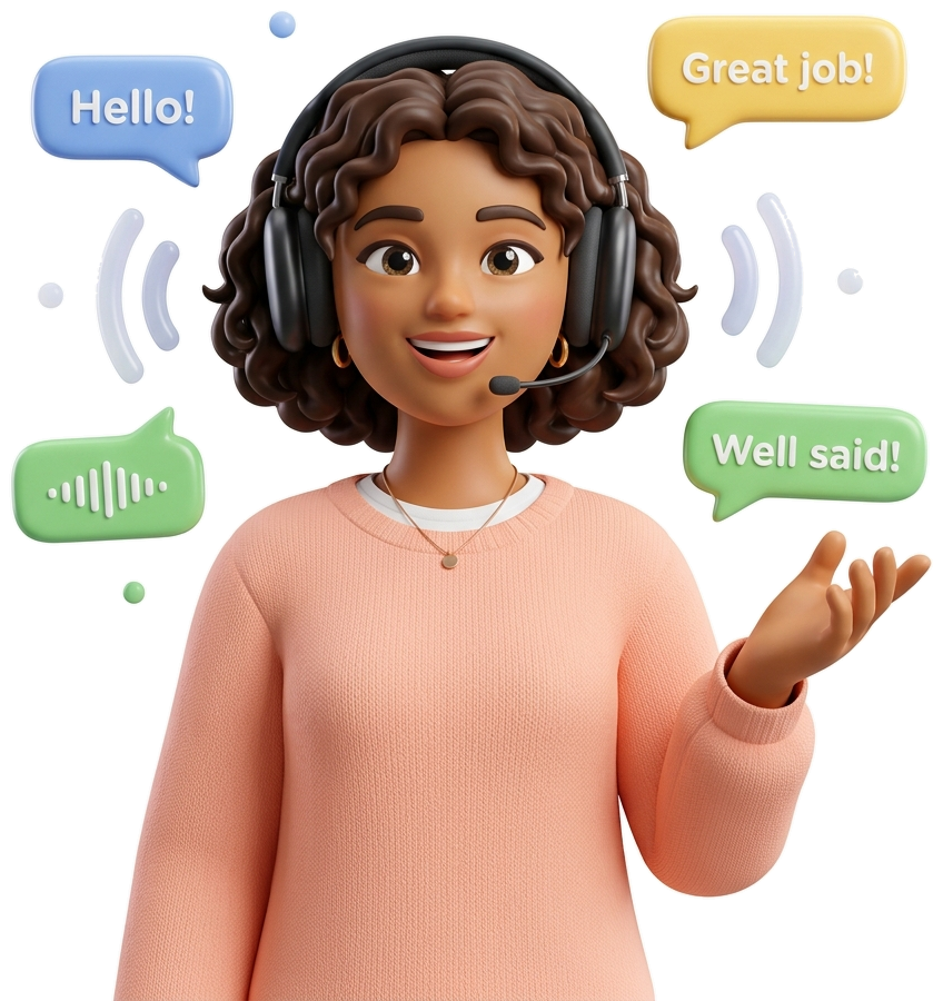 Percakapan santai dengan Native Speaker AI